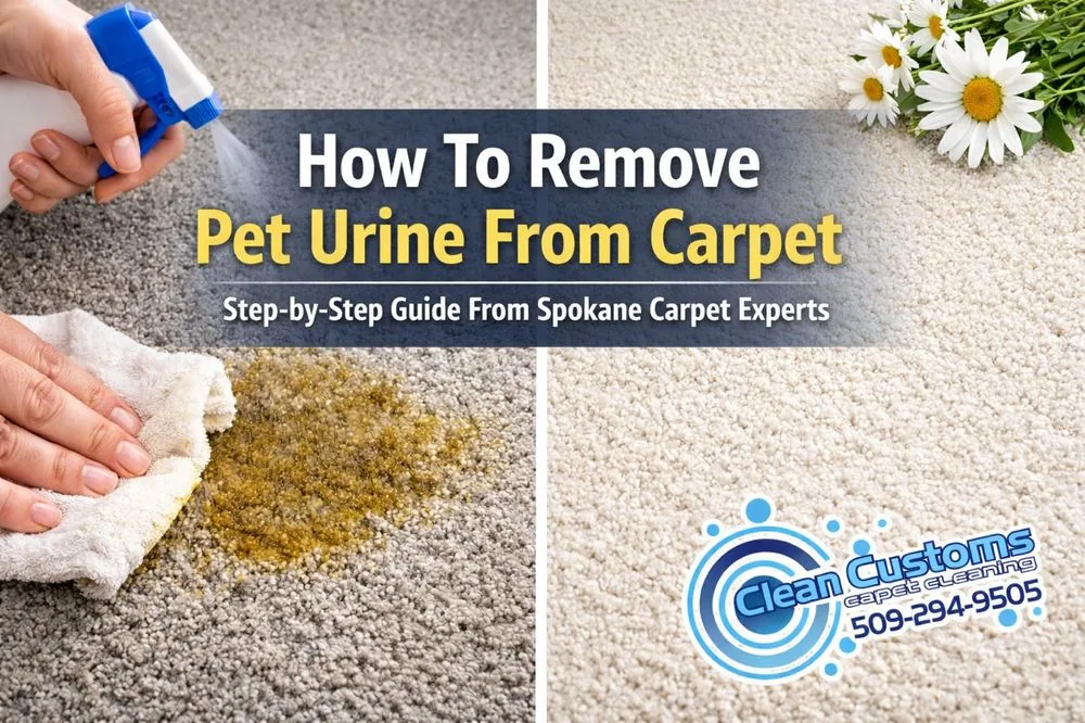 How to remove pet urine from carpet Spokane Clean Customs